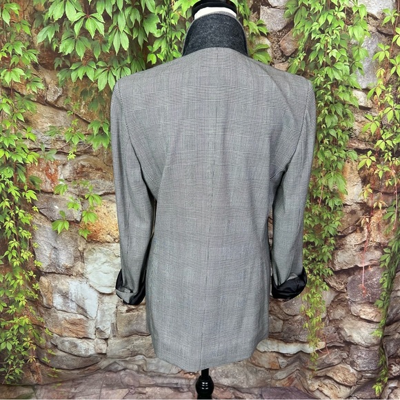 DKNY Plaid Houndstooth Asymmetric Blazer, 10 - Picture 3 of 13